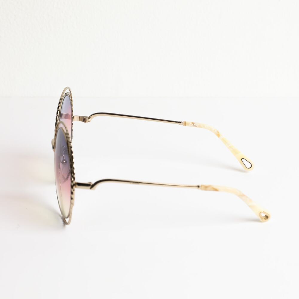 CHLOÉ Carlina Torsade Oversized Round Sunglasses - Picture 4 of 10